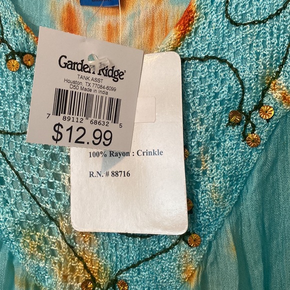 Blue and peach maxi one size 100% rayon @BP - Picture 3 of 4